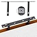 Fixwal 15.8in Floating Shelves, Rustic Wood Finish Wall Shelves Set of 4, Shelves for Wall Decor, with Invisible Brackets for Bathroom, Living Room,Bedroom and Kitchen(White)