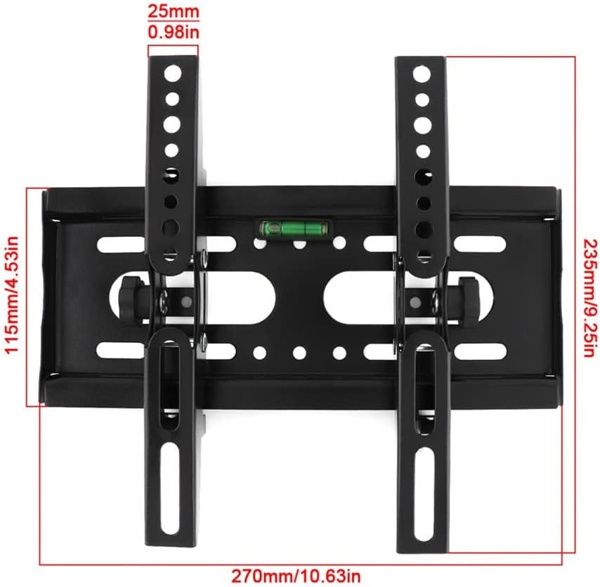 25KG Adjustable TV Wall Mount Bracket Flat Panel Frame Support 15 Degrees Tilt Level for 14-42 Inch