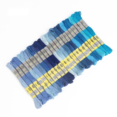 Image of 22 Skeins Double Mercerized Egyptian Cotton Embroidery Floss 8.75 Yards Per Skein for Cross Stitch Thread, Friendship Bracelets Floss, Craft Floss, Embroidery Floss Set (Set 6 (22 Skeins))