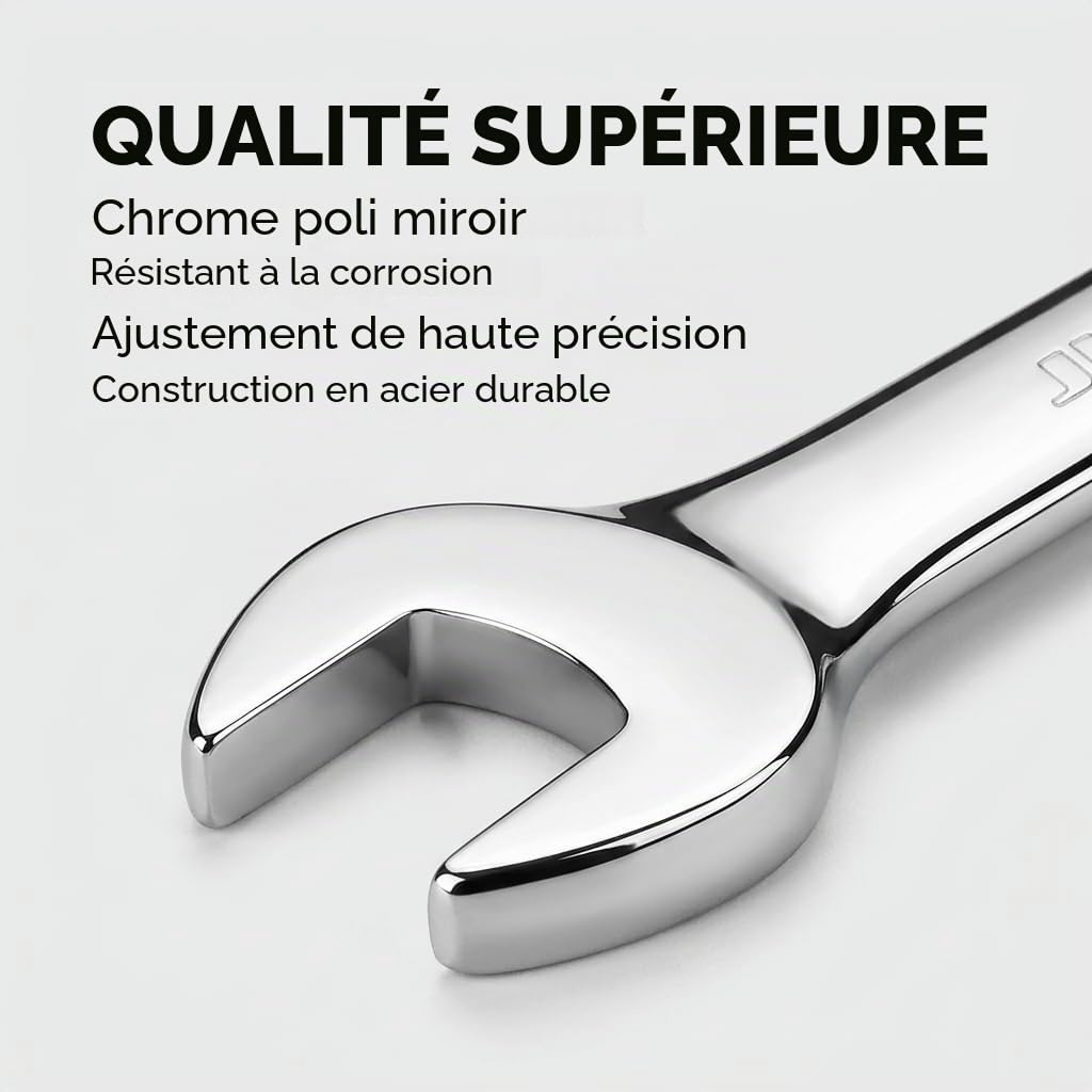 Lot de 40 Clés Plates 5.7 x 7 mm, Clé à Fourche Extra-Fine en Acier Inoxydable, Double Extrémité Ouverte pour Mécanique de Précision et Réparation Automobile, Coffret Industriel (2 Boîtes de 20)