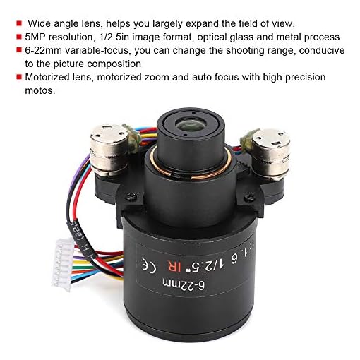 Camera Lens, Motorized Zoom Lens 5MP Resolution Change Shooting Range 6-22mm for Camera Accessories - Image 5