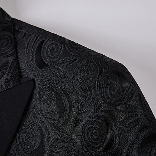 YFFUSHI Men's Notched Lapel Tuxedo Suit Jacket One Button Blazer for Wedding Prom Dinner Party4