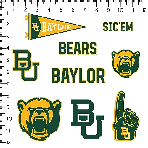 Image of Baylor University Premium Vinyl Sticker Pack - 9 Waterproof Bears Decals for Laptop, Water Bottle, Tablet, Car, Skateboard & More - Officially Licensed Variety Set