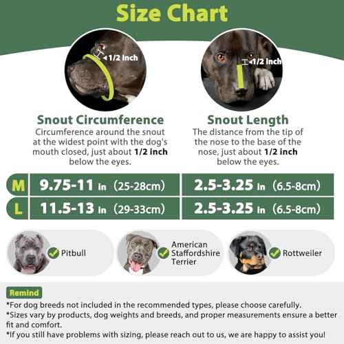 Image of Mayerzon Pitbull Dog Muzzle for Large Medium Dogs Prevent Biting Scavenging | Fits Rottweiler Amstaff Broad-nosed Breed, Sturdy Breathable Basket, Training Walking Use, Allows to Drink | Grey, L