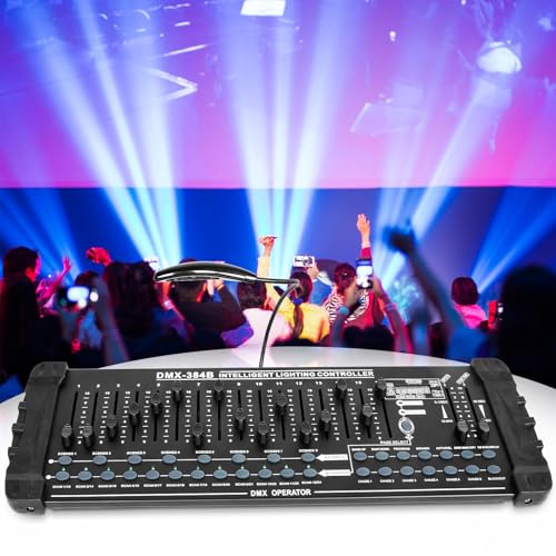 Wiwreenm DJ Controller 384CH Fog DMX-512 DJ Controller