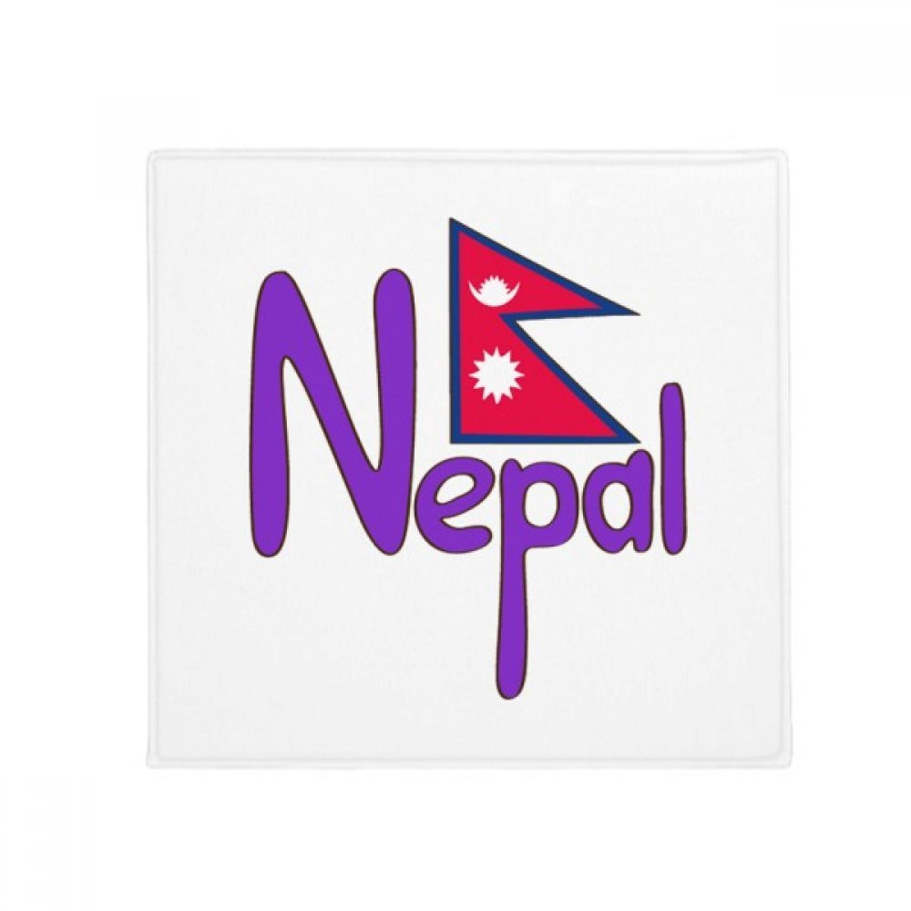 Drapeau National du Népal tapis de sol carré 80cm lavable multicolore