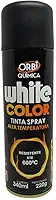 Tinta Spray White Color Preto Fosco Alta Temperatura