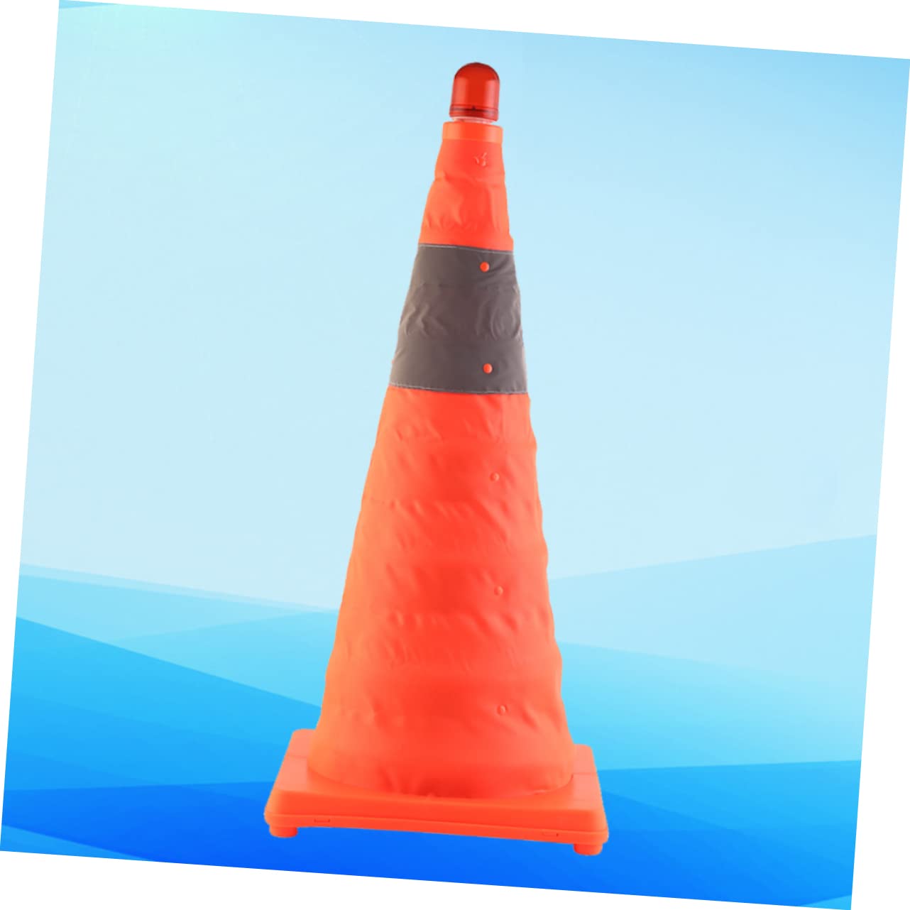 iplusmile Cono De Señalización Plegable Cono Reflectante Para Señalización Vial Con Luz Led Para Uso Carretera Para Seguridad Vial Nocturna