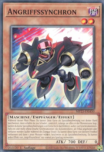 Angriffssynchron MP25-DE450 Common Deutsch Boosterfrisch 1. Auflage - 2025 Mega-Pack Tin - mit ReCollectibles-Versandschutz - für Yu-Gi-Oh!