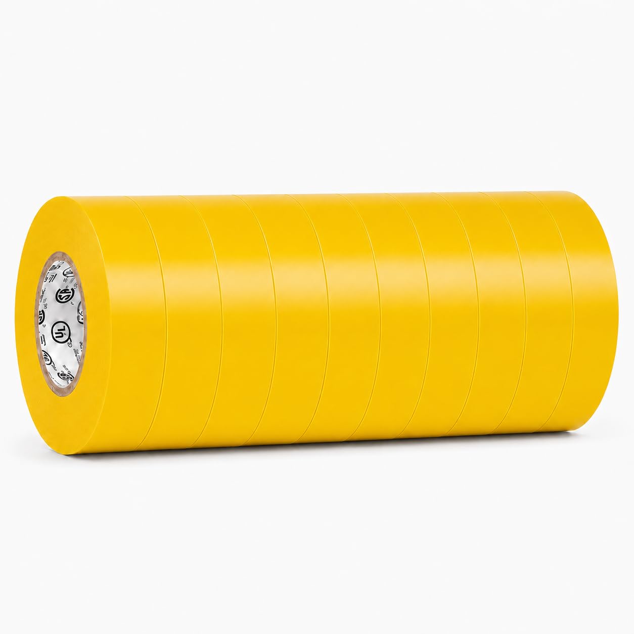 GGR Supplies EL-766AW Yellow General Purpose Electrical Tape, 3/4 Inch x 66 Feet, 7 Mil PVC, UL/CSA Listed Core, 600V Flame-Retardant Insulation for Wire Splicing, Bundling &amp; Color Coding, Pack of 10