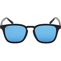 Cressi Riviera Sunglasses Black/Mirrored Lens Blue - Occhiali Sportivi da Sole Polarizzati
