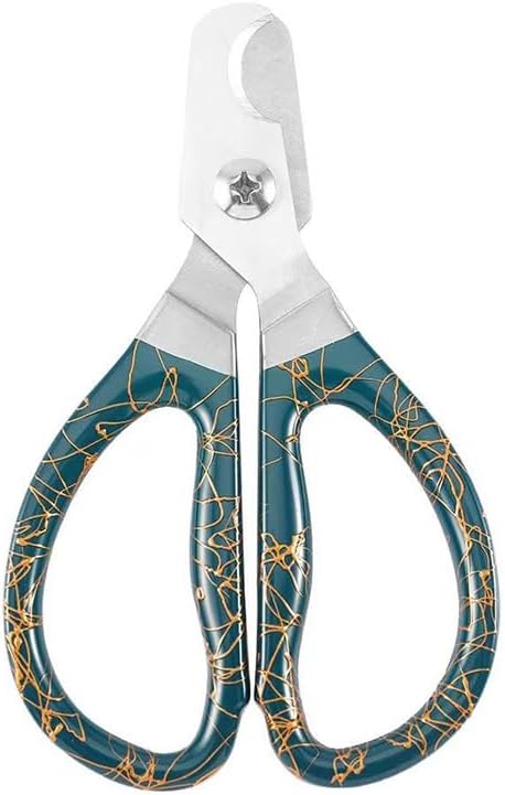 Cigar Cutter Scissor Style Double Blade Teal Bronze Manual Handheld Preparation Tool Portable Accessory(B)