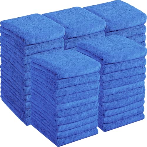 Image of Shimeyao 40 Pack Bleach Proof Towels Microfiber Absorbent Resistant Hair Hand Towels Bulk Quick Dry for Barber Gym Bath Spa Shaving (Blue,16 x 29 Inch)