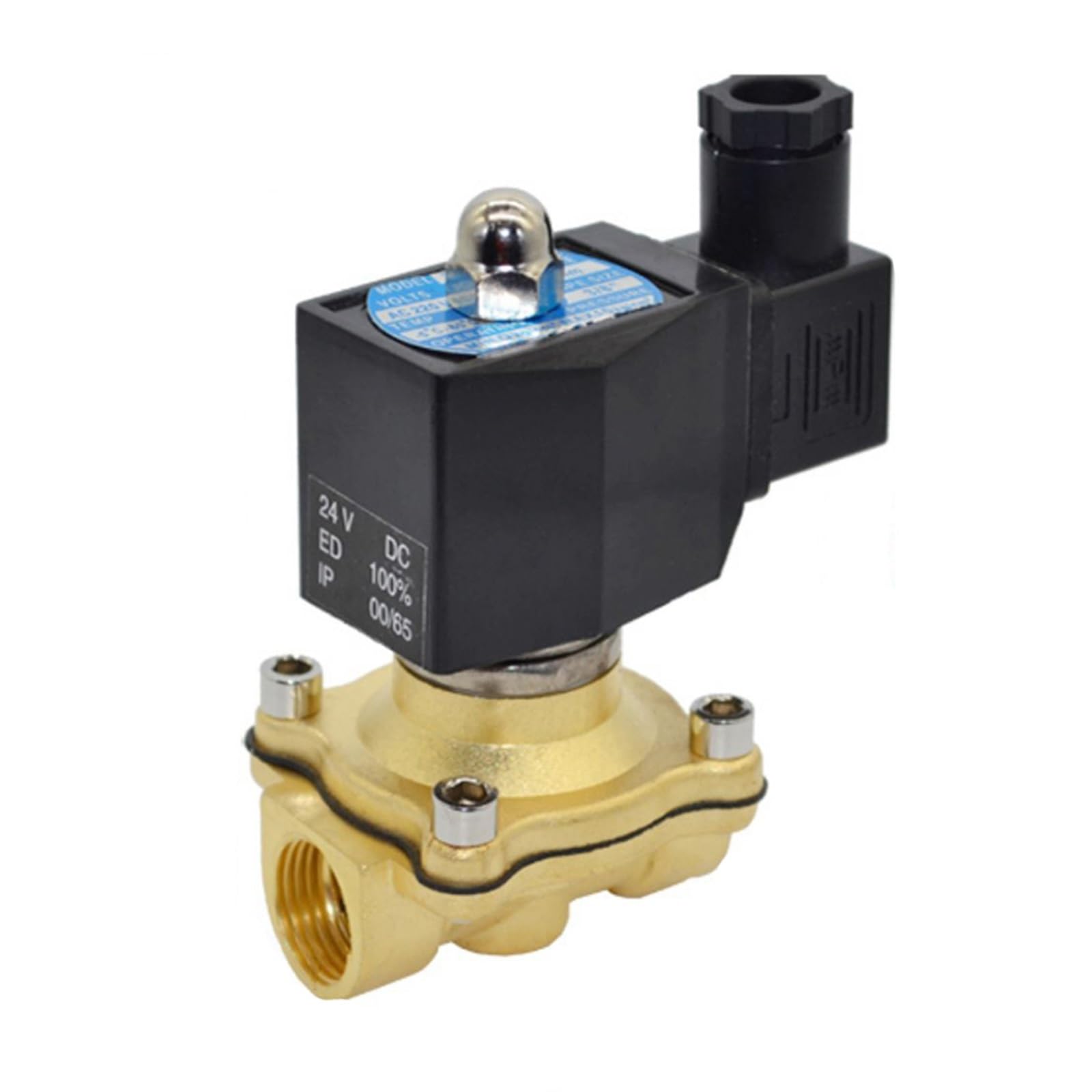 Ieumjnat Npt-240Vac-Viton-Seal 1/2" Ip65 Waterproof Normally Closed Solenoid Valve 220V 110V 24V 12V Brass Electric For Outdoor(Npt-240Vac-Viton-Seal)