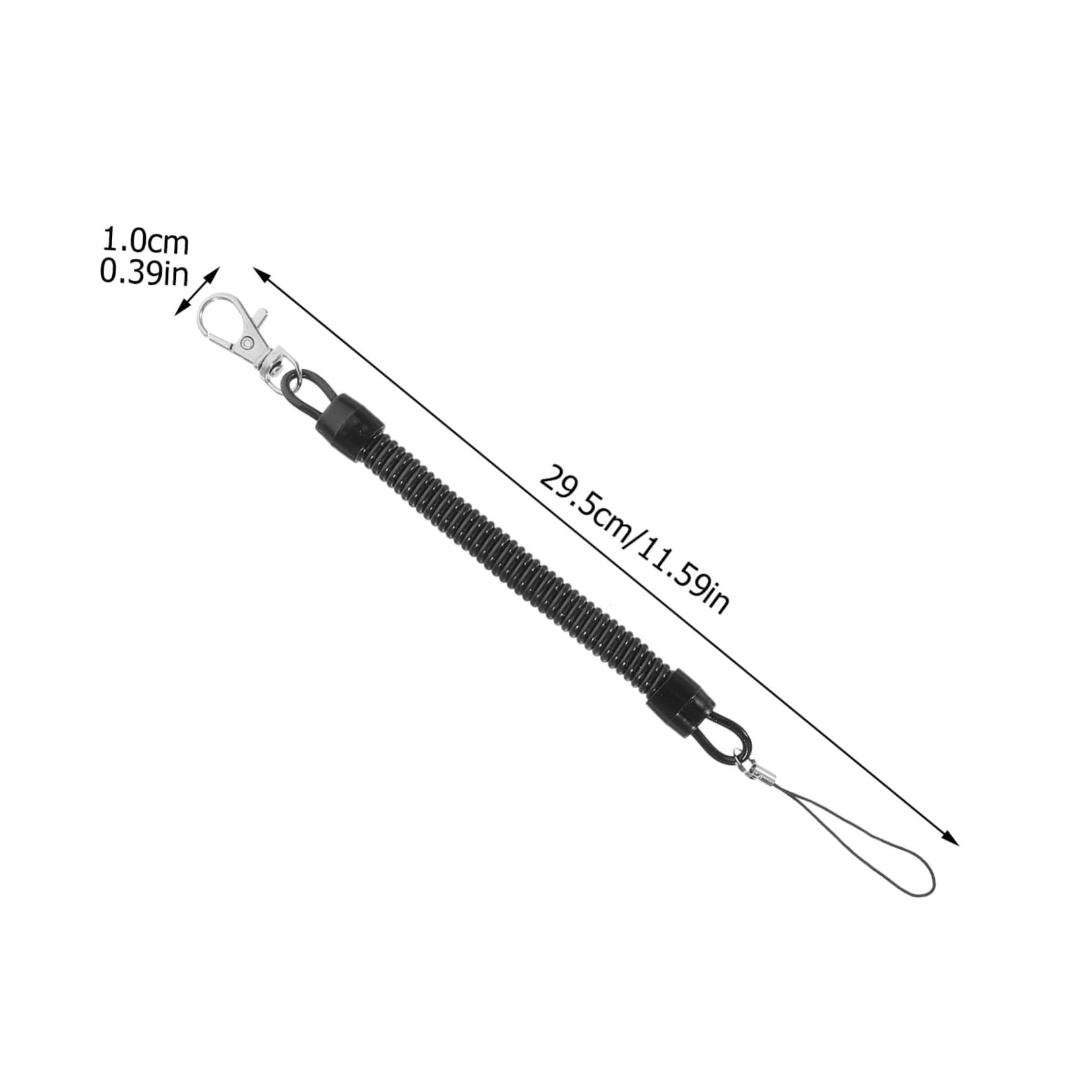 OSALADI Spring Coil Keychain Lanyard Set of 8 Pvc Coiled Lanyards Retractable Stretch Cords
