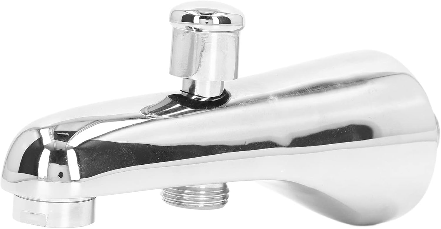 Concealed Tub Spout with Diverter for Bathtub Faucet Bathroom Shower Accessory Semicircle Simple Bathtub Spout Diverter Spout for Bathtub Faucet Diverter Tub Spout Bathtub Shower Diverter Spout