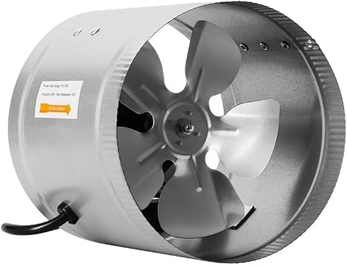 Miniatura 8 de iPower Ventilador en línea de 8 pulgadas 420 CFM con bajo ruido, escape para ventilación HVAC en tienda de cultivo, sótanos, baños y cocinas