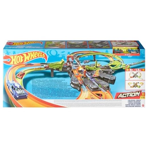 Hot Wheels Action Pista de brinquedo Mega Batidas, Multicolorido, GWT41