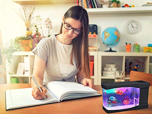 Lightahead LA-FA-7777-01 ® Artificial Mini Aquarium A Sensory Multi Colored Led Swimming Fish Tank thumb #5