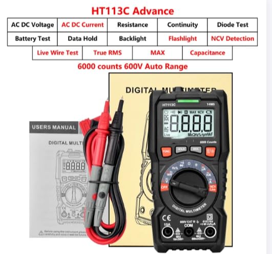 Table of features for HT113C Advance multimeter