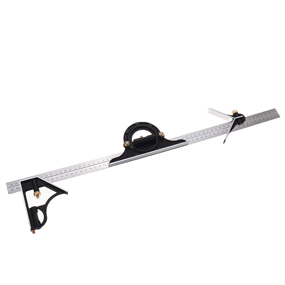 300 mm/600 mm multifunción combinación de ángulo cuadrado de alta precisión transportador carpintero herramienta de medición – 300 mm