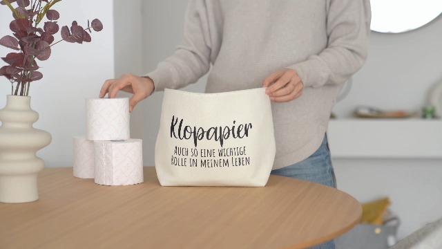 Toilettenpapierhalter Aus Canvas - Lustiger Aufbewahrungskorb Fürs Badezimmer