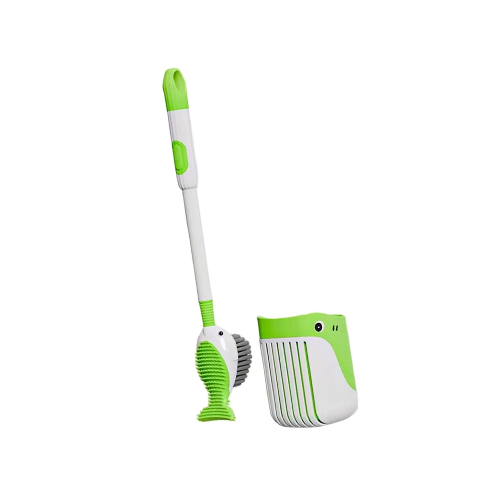 Handle Toilet Bowl Brush and Holder Bathroom Brushes Cartoon Whale Toilet Cleaning Dispenser Liquid Brush Bowl Cleaner