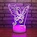 Produktbild Acryl Schmetterlingsflügel 3D Led Nachtlicht Illusion Tisch Schreibtischlampe Mehrfarbige Bulbing Licht Mit Touch-Schalter Beste Geschenk