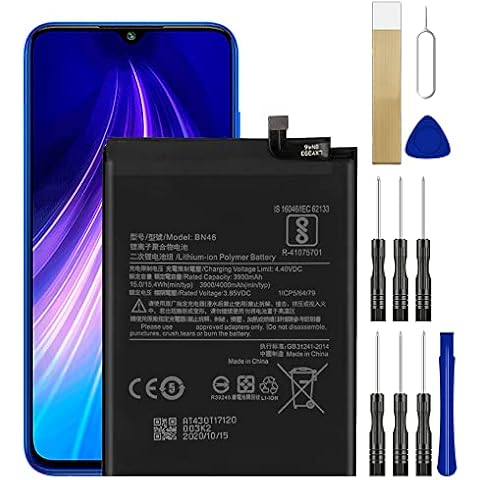 WUHAO Replacement Battery for Xiaomi Redmi Note 8 Cover