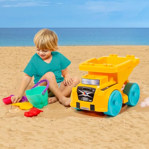 Molto | Camion Con Cassone Ribaltabile Da Spiaggia Con 6 Giocattoli - Camion Giocattolo Per Sabbia E Giardino - Giocattolo Per Bambini Con Carico E Scarico - Ideale Per Bambini - 7