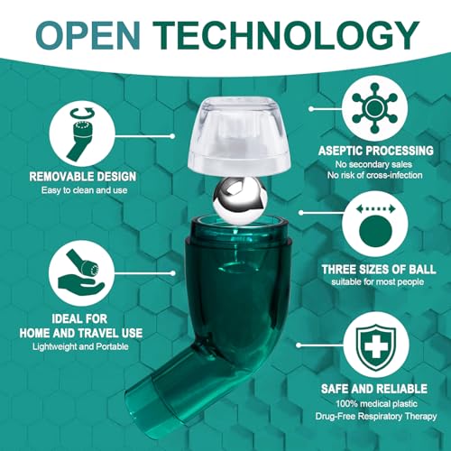 Flutter Valve, Breathing Exercise Device for Lungs, Adjustable Resistance Natural Mucus Clearance, Portable Lung Exerciser Device | Breathing Trainer - Image 4