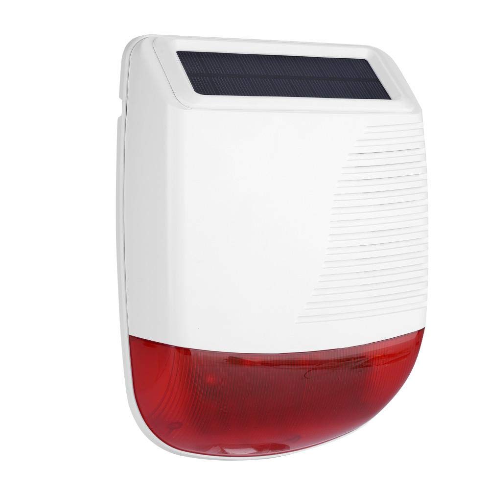 Allarme di sicurezza Sirena a energia solare, 433 MHz Allarme sirena senza fili Allarme solare impermeabile esterno per sistema di allarme GSM