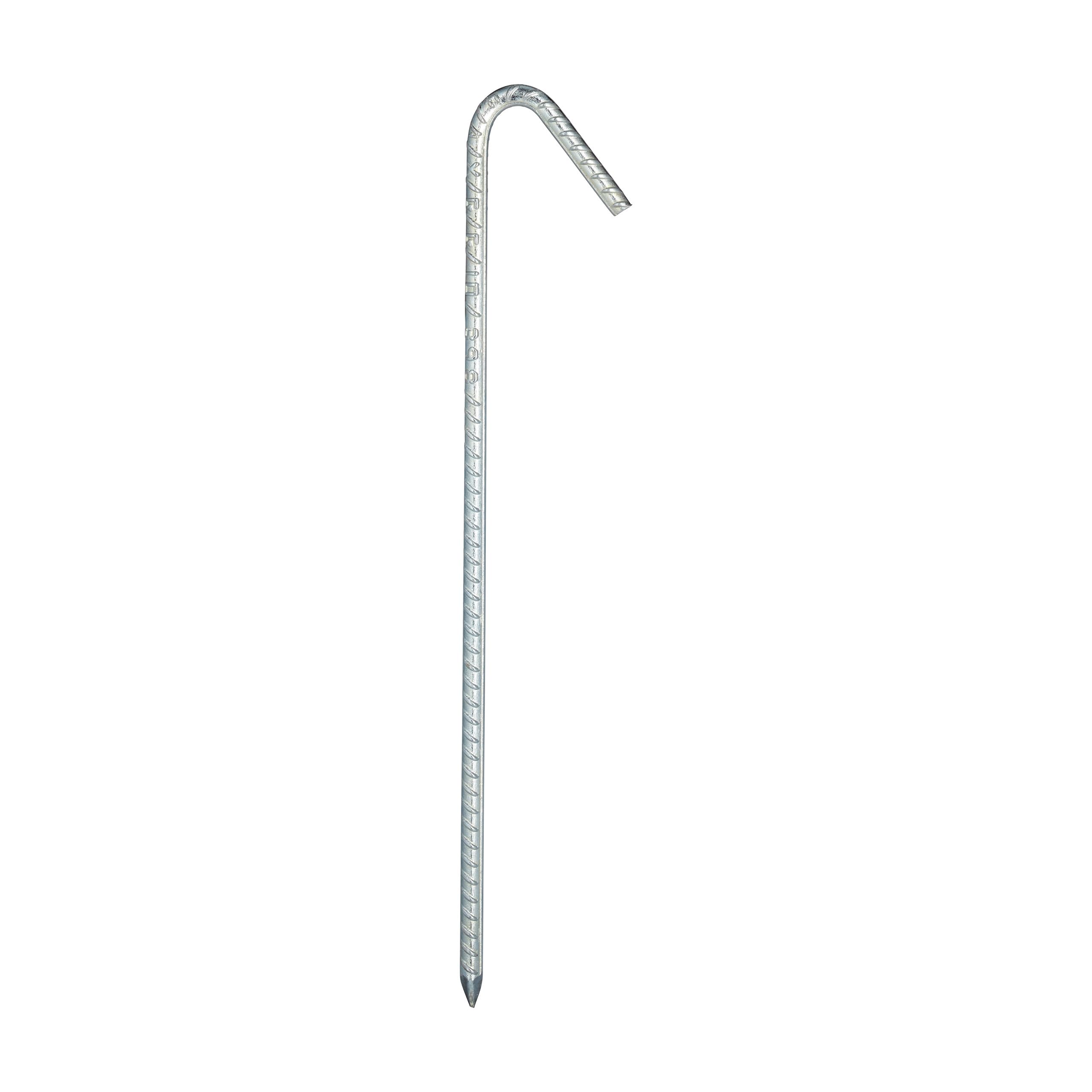 Relaxdays XL Bodenanker im 10er Set, extrem stabile Erdanker, Zeltzubehör, extra lang, 39 cm, Stahl verzinkt, Silber | Zeltzubehör, extra lang, 39 cm, Stahl verzinkt