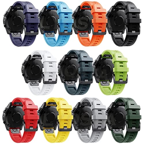 Bracelet interchangeable 22mm Garmin Fenix 7 en silicone pour remplacer votre attache - 3