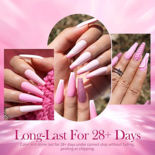 BORN PRETTY UV Nagellack Rosa, Shellac Gel Nagellack Weiß Pastell Schellac Nagellack UV LED Nagellack Farbgel für… – Bild 7