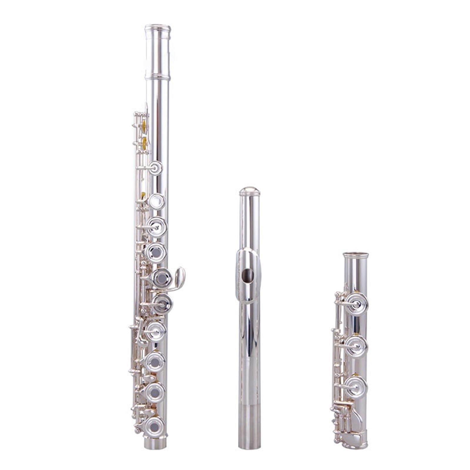 Flauto Da Studente Flauto Strumento In Argento 17 Fori Aperti(925 silver material)