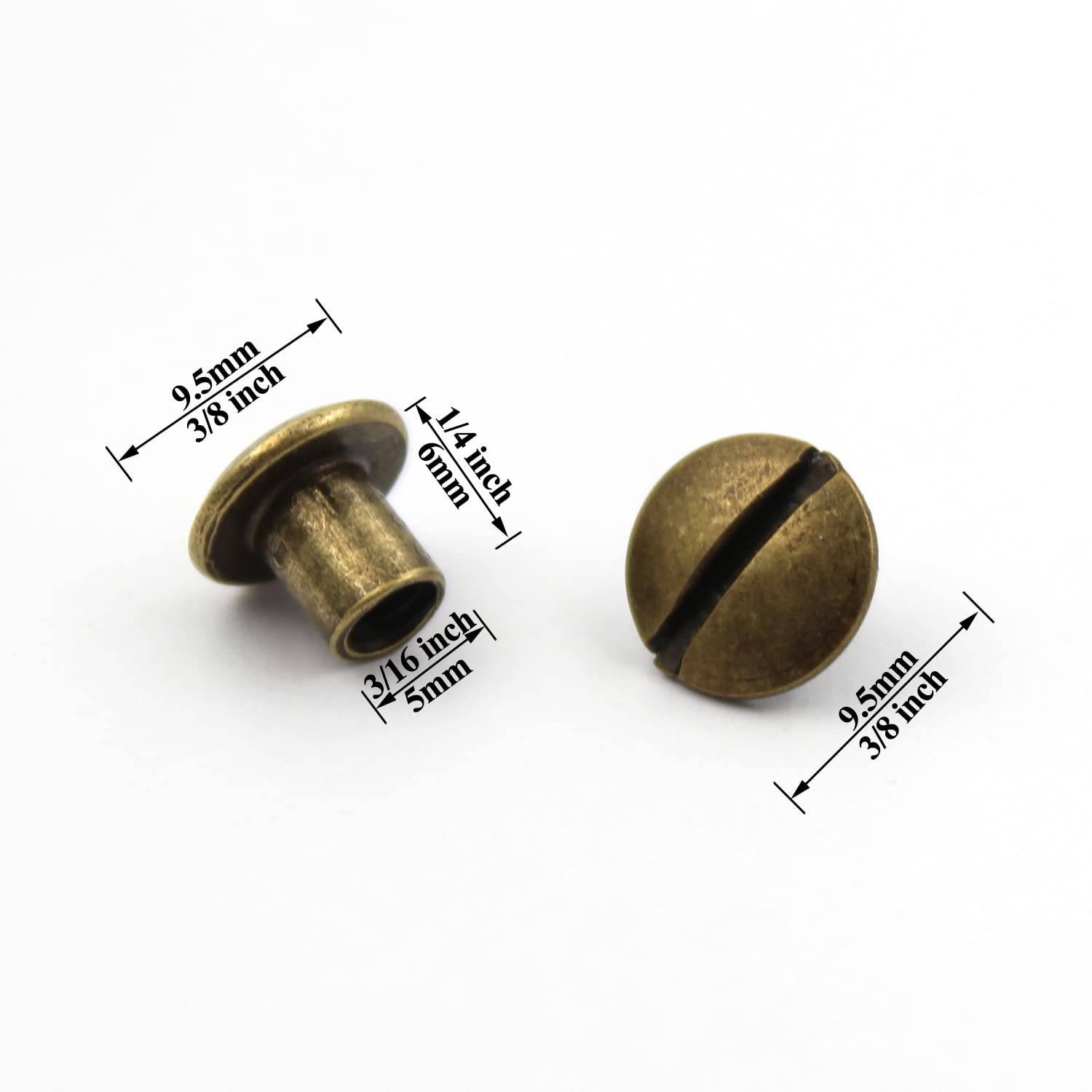 36 Bronze Chicago Binding Screws - DIY Leather Crafts -2 36 Bronze Chicago Binding Screws - DIY Leather Crafts -2