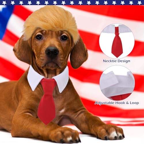 EXPAWLORER-3-Pack-Funny-Dog-Costume-Pet-Clothes-with-Collar-Tie-Cat-Dog-Wig-Toy-Holiday-Apparel-for-Party-Small-Medium-Dogs EXPAWLORER 3 Pack Funny Dog Costume Pet Clothes with Collar Tie Cat Dog Wig Toy Holiday Apparel for Party Small Medium Dogs