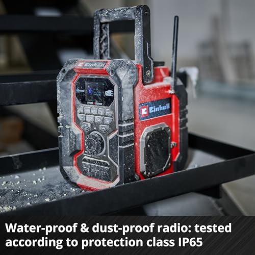 Einhell cordless building site radio TE-CR 18 Li DAB+/FM/BT - Solo Power X-Change (18 V, DAB+, FM, Bluetooth, AUX, USB, automatic station search, TFT colour display, IP65, without battery) 11 Einhell cordless building site radio TE-CR 18 Li DAB+/FM/BT - Solo Power X-Change (18 V, DAB+, FM, Bluetooth, AUX, USB, automatic station search, TFT colour display, IP65, without battery) - Image 11