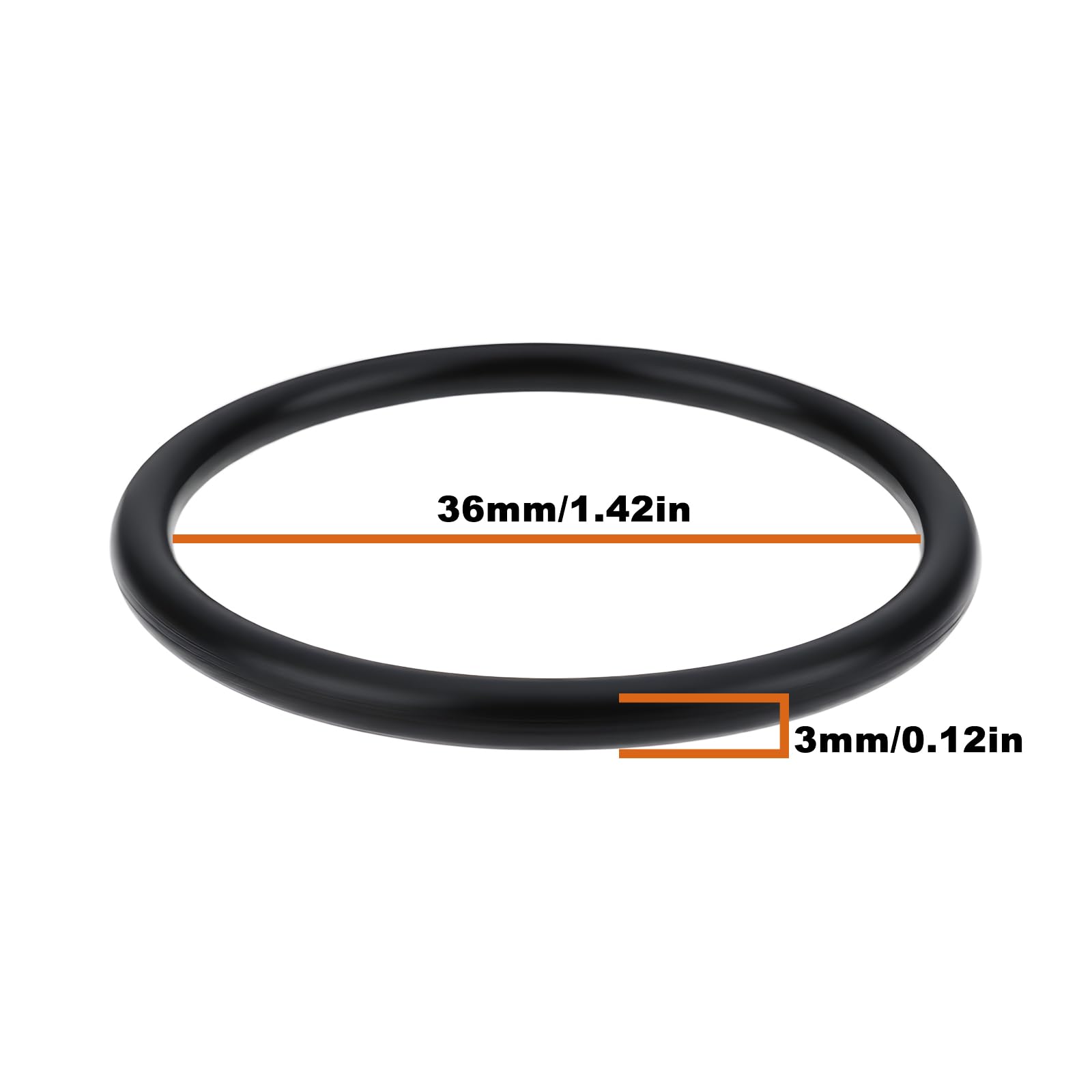 ECSiNG 2 Stück Öleinfüllstutzendichtung 36x3mm Fluorkautschuk 11128510539 Kompatibel mit BMW 1er Van 1er 3 Gran Turismo