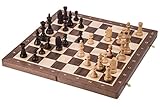 Schachfiguren sind aus Holz gedreht, lackiert und mit Filzsockel - Staunton 5