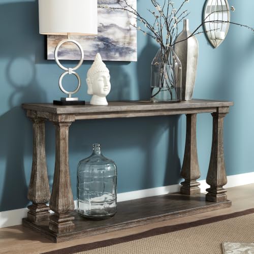 Signature Design by Ashley Johnelle Console Sofa Table, Weathered Gray Wood - image 2
