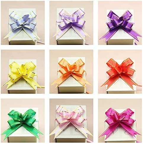 ProKart Colorful 18Mm Pull Bow Striped Ribbon String With 30Cm Long ...
