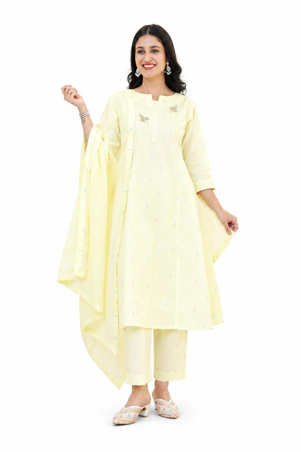 | Women's Cotton Cambric Dobby 3-Piece Set-picture-33