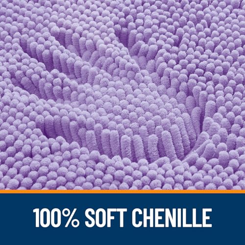 Image of OLANLY Large Bathroom Rugs 50x30, Extra Soft Absorbent Chenille Bath Rugs, Rubber Backing Quick Dry, Machine Washable Bath Mats for Bathroom Floor, Tub and Shower, Home Decor Accessories, Lavender