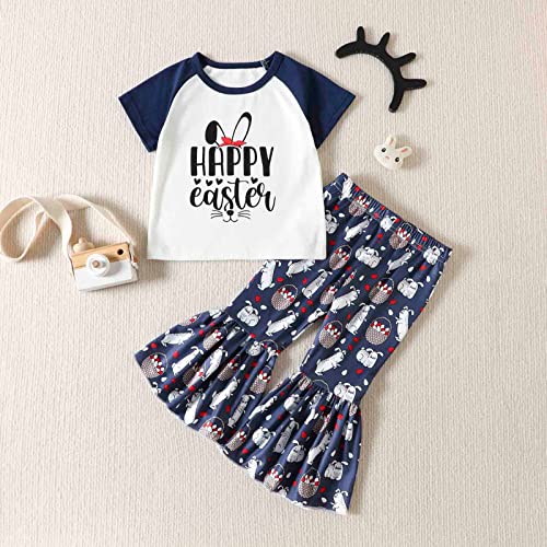 Camiseta infantil para meninas de manga curta com estampa de coelho de desenho animado pulôver tops