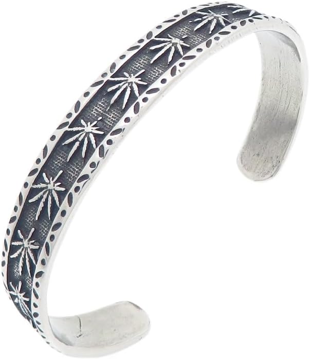 Titanium Steel Eye Pattern Cuff Bracelet for Men – Gothic Skull Maple Leaf Open Bangle