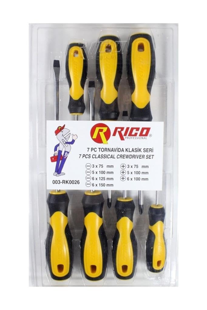 Rico 003-RK0026 Klasik Tornavida Seti 7 Parça