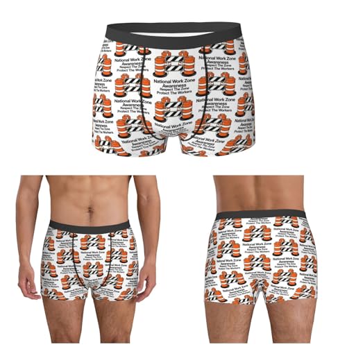 National Work Zone Awareness Road Workers Safety Men's Boxer Briefs,