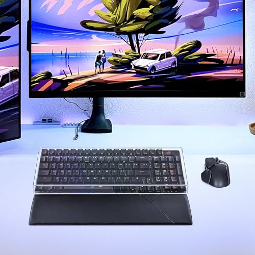 Protector para teclado acrílico transparente 100 teclas miniatura 6